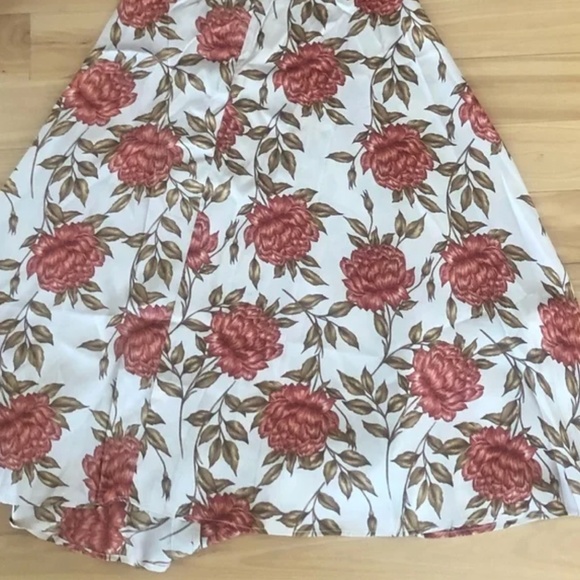 Billy J Dreamers Midi Dress - Gold/Red Floral - Size AU 10 (US SMALL/MEDIUM) - Picture 6 of 6